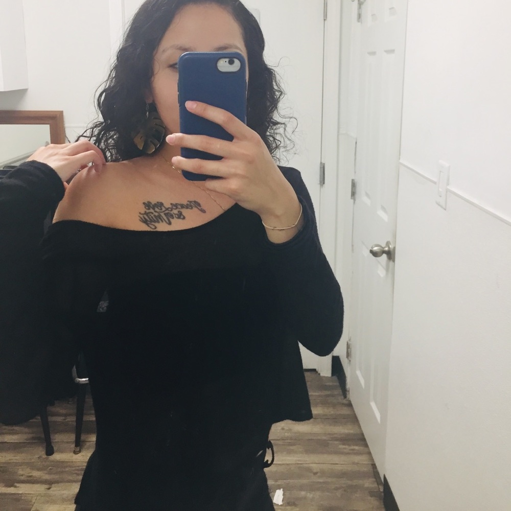 sheer black long sleeve